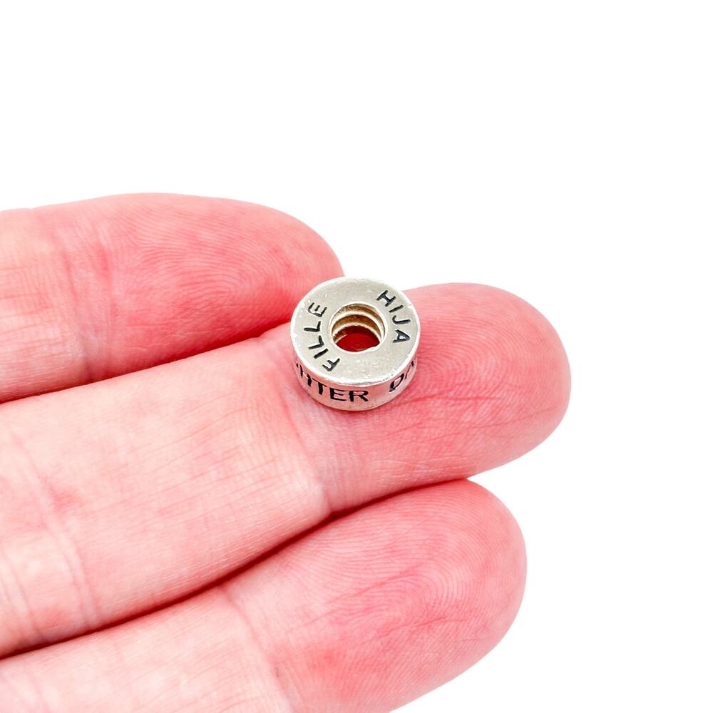 Vintage Chamilia Sterling Silver 925 Daughter Fille Hija Disc Charm Bead